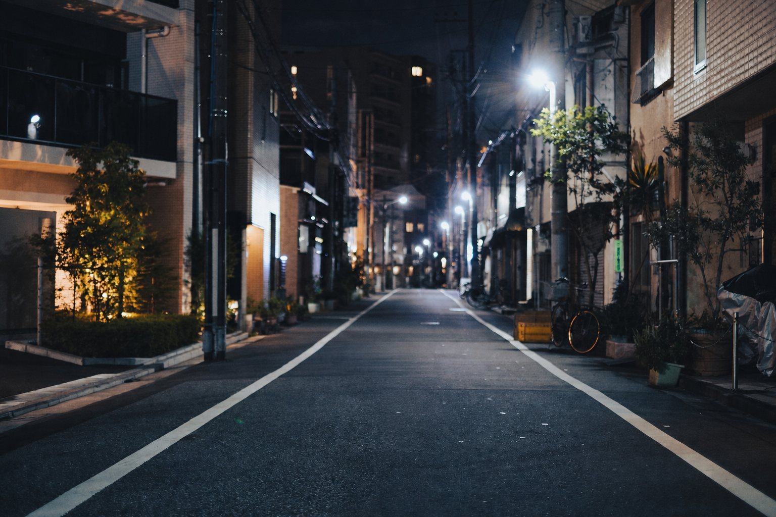 Tokyo street at night